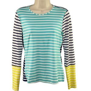 Lands' End Striped Rash Guard; XS